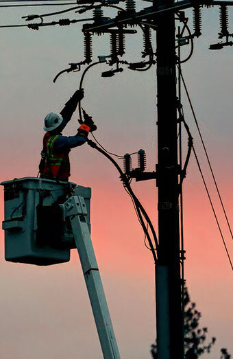 Large Powerline Repair Maintenance